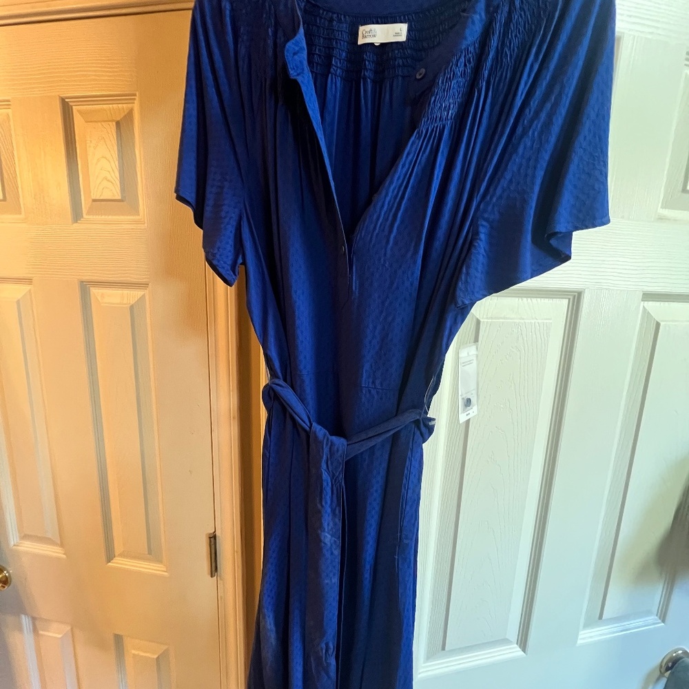 Ladies blue knee length dress